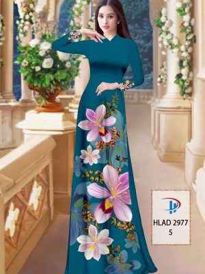 Vải Áo Dài Hoa In 3D AD HLAD2977 33